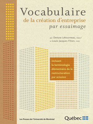 cover image of Vocabulaire de la création d'entreprise par essaimage